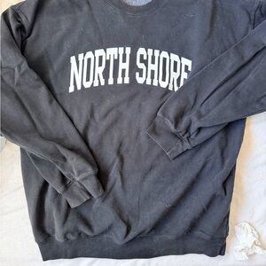 Brandy Melville Black Crew Neck Oversized Sweatshirt